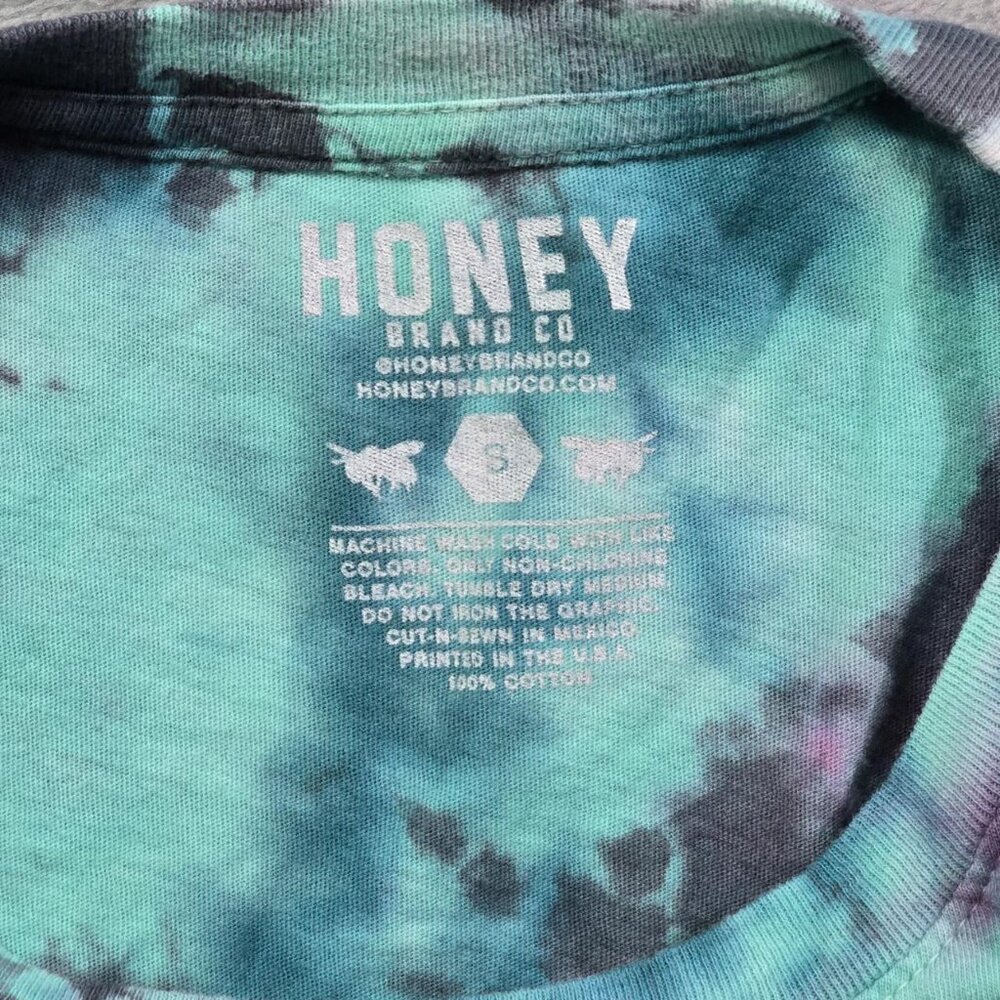 Tie Dye Honey Graphic Tee Small Y2K Festival Streetwear - Picture 5 of 9